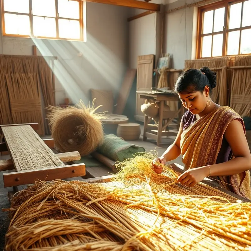 Traditional jute craftsmanship